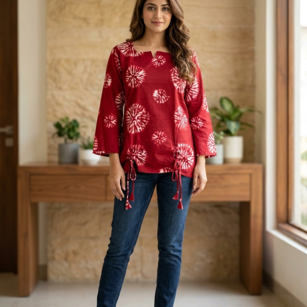 Tie-dye short kurti